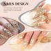 Champagne Gold Nail Rhinestones & Beads Set - 3220Pcs Flatback Gems & Round Beads for Nail Design Makeup & Acrylic Nails - A01-Champagne Gold-2 Boxes - Buy Online on GoSupps.com