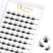 Eyelashes Individual Quewel Individual eyelashes lashes curl 12mm eyelash segments wide foundation Individual eyelashes for eyes make-up DIY eyelash extensions (fluffy 02-c-12mm) 1 piece (1 Pack) Fluffy 02-c-12mm