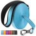 X Xben tow lines for dogs 15m long robust dog leash with lockable carabiner reflective running line training line for small medium -sized dogs convenient hand loop 15m light blue