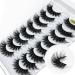 KOKAY False Eyelashes Russian Strip Lashes Faux Mink Lashes 8 Pairs DD Curl Reusable Fluffy 3D Fake Eyelashes Thick Soft Waterproof for Gift (K006 17MM)