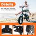 HTBCCHB 12 Inch Front Suspension Fork | Alloy Steel Holder | Motorcycle MTB Bicycle Electric Scooter | Brake Disc Compatible | Electric Bicycle Shock Absorber - Buy Online on GoSupps.com