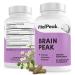 Vital Peak Brain Peak - Brain Supplements for Memory and Focus - Supports Brain Health - with Niacin GABA Alpha GPC L-Tyrosine Bacopa Monnieri - Vegan Gluten Free Dairy Free - 60 Capsules