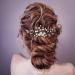 PAGOW Pearl Rhinestone Hair Comb Set - Crystal Flower Hairpieces for Women - Bridal Wedding Accessories (Silver White) - Buy Online on GoSupps.com