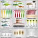 TRUSCEND Fishing Lures Kit - 115Pcs Tackle Box for Bass Trout Salmon, Crankbaits, Spinnerbaits, Soft Plastic Worms, Jigs, Hooks - Freshwater & Saltwater Fishing Gear Set - Buy Online on GoSupps.com