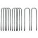 8 Pack Trampoline Stakes - 12 Inches U Shaped Trampoline Accessories Wind Stake, Galvanized Steel Trampoline Stakes Anchors High Wind for Trampoline Security
