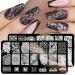 Floral Nail Stamper Kit with 4 Stamping Plates | DIY Nail Art Decoration Set with Clear Stamper, Scraper, and Rhinestones | Bi015b - Buy Online on GoSupps.com