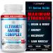 Ultimate Amino Acid Complex Supplement - 120 Easy-to-Swallow Flavorless 1g Tablets - All 9 EAA Plus Cystine & Tyrosine - 2:1:1 BCAA Ratio - Increase Energy Lean Muscle & Recovery - Vegan & Non-GMO 120 Count (Pack of 1)