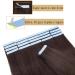 40 Pieces Tape In Hair Extensions - 100% Remy Human Hair - Dark Brown #2 - 30 cm with 10 Free Adhesive Tapes - International Shipping - Buy Online on GoSupps.com
