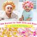 Bonnet Queen 2 Pcs Satin Silk Baby Night Hair Care - Adjustable Curly Hair Protection for 0-36 Months - Smooth & Breathable - Yellow & Pink - Buy Online on GoSupps.com