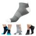 Copper Compression Socks Women & Men PowerKnit Ankle Sport Sock - 3 Pairs 3 Pair Small - Multicolor