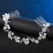 Frcolor Bridal Comb Clips Crystal Pearl Hair Comb Wedding Headpiece (Silver) - Buy Online on GoSupps.com