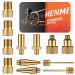 Henmi 12PCs bicycle adapter French valve adapter multifunctiona Durable valve adapter suit for SV DV AV for compressor air pump ball pump accessories for bicycle pumps
