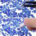 Speesy Flat Back Gems Round Crystal Rhinestones with Tweezer and Picking Pen for Crafts Nail Art DIY Blue - Buy Online on GoSupps.com