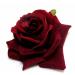 Dark Red Velvet Rose Hair Flower Clip and Pin Medium