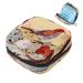 Menstruation pad bag with zipper women's napkin bag tampons collection bags for women and girls (vintage spring birds flower)
