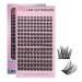 Cluster Eyelash Extensions 165 PCS Cluster Lashes Wispy DIY Individual Lashes Cluster Super Thin Band Eyelash Clusters Soft Mink False Eyelashes Mixed Tray(C-8-16mix)