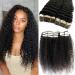 Tape in Hair Extensions Human Hair Kinky Curly Natural Colored Real Hair Extensions Tape ins for Black Women, 20 Pieces Double Sided Tape Hair Extensions 16 Inch 50G/Pack Kinky Curly Hair Extensions 16 Inch Kinky Curly Nat…