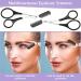 Professional Eyebrow Scissors for Precision Trimming and Shaping - Non-Slip Finger Grips - Hair Removal Beauty Tool for Men and Women | Black - Buy Online on GoSupps.com