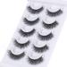 Cat Eye Self Adhesive Eyelashes Natural Look Wispy Self Adhesive Lashes Reusable Fluffy Strip Eyelashes No Glue Needed D Curl Natural False Eyelashes without Eyeliner 5 Pairs by Zegaine D- Fluffy - Buy Online on GoSupps.com