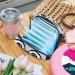 Menstruation Pad Bag with Zipper | Women's Napkin & Tampon Collector | Funny Cats & Floral Designs | Perfect for Girls - Buy Online on GoSupps.com