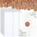 Pre Folded Vellum Jackets Set Include Vellum Jackets for 5x7 Invitations and Gold Wax Seal Stickers Translucent Vellum Paper Kit for Wedding Birthday Bridal Shower Baby Shower Party (200)