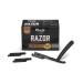 Macho Straight Razor Handle for Professional Barbers Plus 100 Disposable Straight Razor Heads with Safety-Lock (Plastic Handle With 100 Heads) Reusable handle With 100 Heads