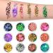 AOOWU Chunky Glitter 12 Colors - Festival Nail, Body, and Hair Glitter Powder - Holographic Cosmetic Glitter for DIY Art - (A) - Buy Online on GoSupps.com