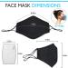 Black Cotton Cloth Face Mask Set with Filter Pocket - Washable, Adjustable, Reusable (5 Masks + 20 Filters) - Buy Online on GoSupps.com