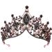 Crystal Wedding Crowns  Baroque Queen Crowns  Costume Party Hair Accessories  for Women and Girls(Black Crown)