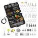 MadBite 181/196/214pcs Terminal Tackle Kits, Fresh and Saltwater, Bass/Panfish/Trout Fishing Tackle Kits, Fishing Gear, Fishing Lures, Fishing Accessory Kit w/Tackle Box, Hooks/Weights/Sinkers & Rigs A: 181pcs Freshwater Fishing Kits