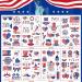 Patriotic Temporary Tattoos for Fourth of July | Red White and Blue Face Stickers for Independence Day Celebration - Buy Online on GoSupps.com