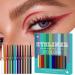 Glitter Eye Liner Set | 12 Colors Eye Shadow Pencils - Makeup Colors Waterproof Eye Liners Long Lasting and Sweatproof Eye Colors for Women - Buy Online on GoSupps.com