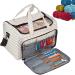 HOMEST Yarn Storage Bag, Knitting Tote with Removable Inner Dividers, Ripple Ripple Extra Large