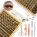 240Pcs Cluster Lashes Belt Eyelash Glue Eyelash Tools DIY Eyelash Extensions Kit Eyelash Clusters Bond and Seal Super Hold Eyelashes Curlers (Rose Gold)