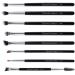 Oscar Charles 8-Part Professional Eye Makeup Brush Set - Soft Blending Eyeshadow & Eyebrow Brushes in Silver | International Shipping - Buy Online on GoSupps.com