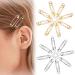 OIIKI 20PCS Goth Hair Clips  Safety Hair Pins  Alloy Brooch Pin Shape Barrettes  Hair Clips  Hollow Headwear Hair Accessories for Girls  Women Daily Use -Silver  Gold