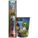 Super Mario Childrens Oral Hygiene Set Includes Super Mario Rinsing Cup with Super Mario Powered Toothbrush