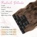 Reecho Clip In Hair Extensions - 4PC Medium Brown 60cm Thick & Natural Soft Beach Waves - Buy Online on GoSupps.com