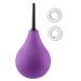 Premium Deluxe Enema Douche EZ Squeeze Bulb with Soft Nozzle Taperd Tip & Bonus C Rings Purple/Black