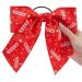 20 Pack 8 Inch Cheer Bows for Women & Girls - Elastic Ponytail Holders for Softball, Volleyball, Gymnastics - Large Bulk Polyester Hair Ribbons - 2 Designs Red & White - Buy Online on GoSupps.com