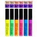 UV Glow Colored Mascara Volume And Length-6Pcs Green Yellow Orange Pink Blue Purple Neon Mascara Waterproof Smudgeproof Long Lasting Non Clumping Mascara Fluorescent Glow in Dark Party Supplies-Set Set-6pcs