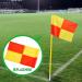 Soccer Referee Flags - Set of 4 Portable Big Square Corner Flags for Soccer Field & Volleyball Training - Buy Online on GoSupps.com