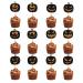 Leetaivie 12 Pcs Halloween Pumpkin Cupcake Topper Glitter Pumpkin Cake Topper Halloween Pumpkin Birthday Party Cupcake Decorations Halloween Theme Kids Birthday Party Pumpkin Decorations Orange Black Glitter