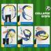 Folding Pop Up Soccer Goals Set 2 Pack - Portable Nets with Carrying Bag for Kids Indoor & Outdoor Games - Yellow & Blue - Buy Online on GoSupps.com