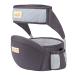 Viedouce baby hip seat ergonomic with seat belt protection pure cotton light and breathable ergonomic light waist stool baby hip seat for 4-36 months (dark gray) Dunkegray