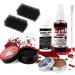 Halloween Sfx Makeup Kit Special Effects Makeup Kit Scar Wax with Double-Ended Spatula Washable Fake Blood 2 Stipple Sponge Scab Coagulated Blood Gel Realistic (Blood Red)