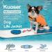 Kuoser Dog Life Jacket - Adjustable Reflective Pet Life Preserver for Small, Medium, and Large Dogs - High Flotation for Pool, Beach, Boating - Large, Yellow (Chest Girth 22.8-29.5'') - Buy Online on GoSupps.com