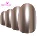 False Nails Bling Art Beige Mettalic Oval 24 Artificial Nails Medium Tips