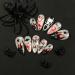 Coffin False Nails Halloween Decorations Ghost Press on Nails Grave Noctilucent Stick on Nails Ballerina Acrylic Fake Nails 24Pcs for Women and Girls (Size : B) - Buy Online on GoSupps.com