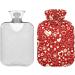 Hearts Valentine's Day Hot Water Bottle | 1L Hot Pack for Pain Relief | Perfect Gift for Adults - Buy Online on GoSupps.com